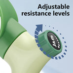 Adjustable Resistance Breathing Trainer, Portable Lung Capacity Exerciser, Respiratory Training Device for Home Use—Beige