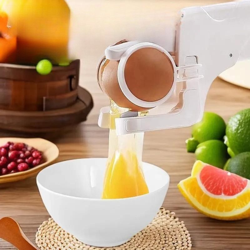 Handheld Egg Cracker Opener, Egg Yolk White Separator, Multi-functional Kitchen Egg Breaking Tool For Baking