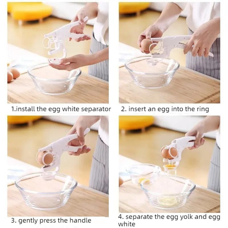 Handheld Egg Cracker Opener, Egg Yolk White Separator, Multi-functional Kitchen Egg Breaking Tool For Baking