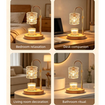 Textured Adjustable Timed Dimmable Candle Warmer Lamp, Aroma Table Lamp, Holiday Gift, No Candle Included