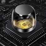 RGB Light Bluetooth 5.3 Speaker, Heavy Bass Portable TWS Interconnect Desktop TF Card Mini Audio Speaker—Black