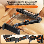 Car Back Seat Headrest Mount, Retractable Foldable Phone & Tablet 2-in-1 Holder For Vehicle Rear Seat