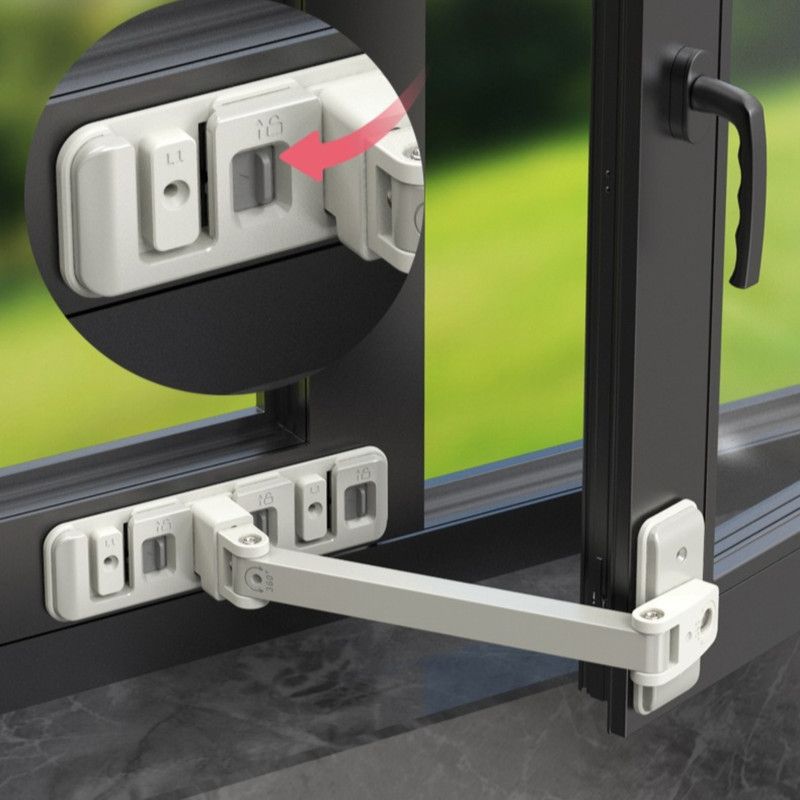 No Drill Self-adhesive Window Stopper, Safety Lock For Inner & Outer Opening Windows, Anti-fall Window Limiter