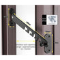 Black - Long - Aluminum Window Limiter, Wind Brace for Casement Window, Safety Window Latch