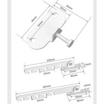White - Short - Aluminum Window Limiter, Wind Brace for Casement Window, Safety Window Latch