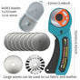 Rotary Cutter, Cutting Rolling Cutter for DIY Crafts—10 Blades (Large Wavy Blades)