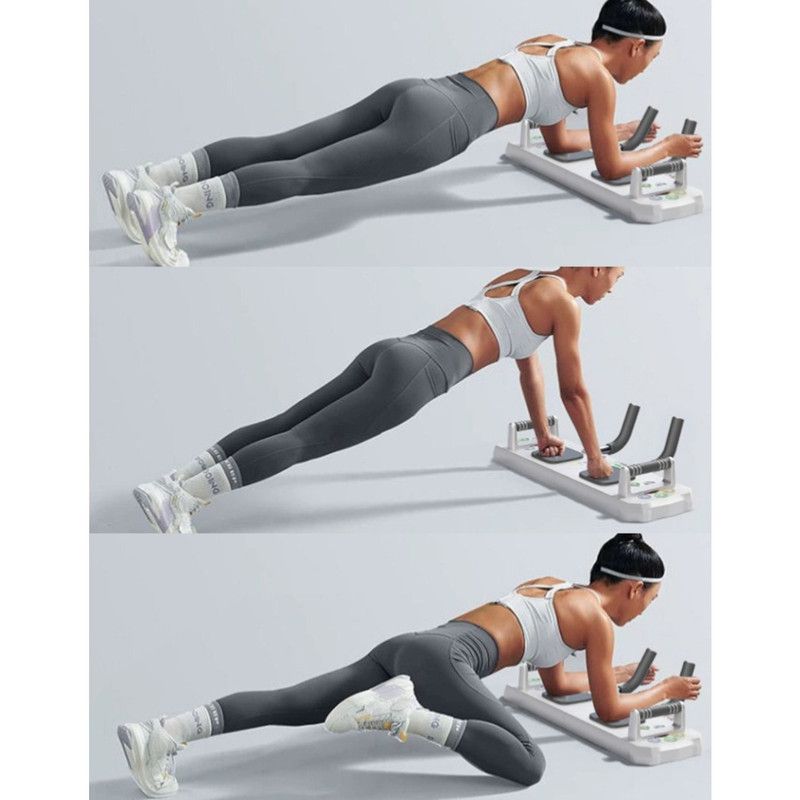 Multifunctional Push-Up Board, Smart Timing & Counting, Home Workout Board with Resistance Bands—White