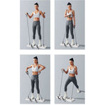 Multifunctional Push-Up Board, Smart Timing & Counting, Home Workout Board with Resistance Bands—White