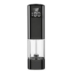 Type-C Rechargeable Electric Pepper Grinder, Digital Power Display Automatic Spice Mill—Black