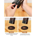 Type-C Rechargeable Electric Pepper Grinder, Digital Power Display Automatic Spice Mill—Black