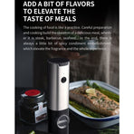 Type-C -Electric Pepper Grinder, 5-level Adjustable Spice Mill With LED Light, Automatic Salt & Pepper Grinder