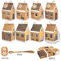 Plain Kraft Christmas House Gift Boxes, 4 Designs Gingerbread House Treat Boxes 24 Pcs Set