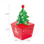 3D Christmas Tree Gift Boxes, Christmas Apple Candy Packaging Box Set Includes 10 Boxes & 10 Bells-L