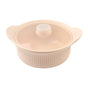 600 mL Food-Grade Silicone Steamer Pot, Single-Serving Cookware for Microwave & Air Fryer—Beige