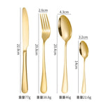 24-Piece Stainless Steel Tableware Set, Mirror-Polished Steak Knife, Fork, and Spoon Cutlery—White
