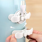 Cord Winder, Home Appliance Plug Holder, No Trace Cable Organizer for Kitchen Desk, 3-Pack—White