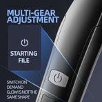 Smart Digital Display Hair Clipper, Rechargeable and Washable for Home and Barbershop Use—Silver