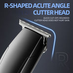 Smart Digital Display Hair Clipper, Rechargeable and Washable for Home and Barbershop Use—Silver