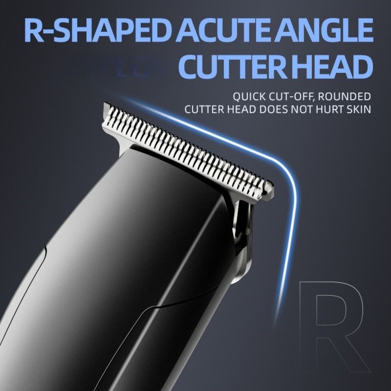 Smart Digital Display Hair Clipper, Rechargeable and Washable for Home and Barbershop Use—Silver