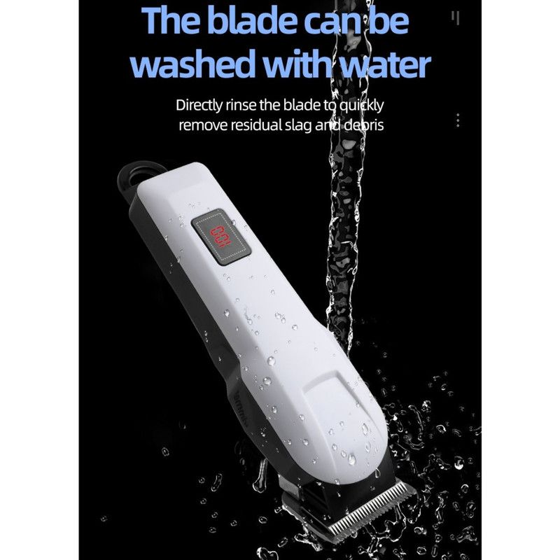 Professional Electric Hair Clippers, USB Rechargeable Hair Trimmer for Adults & Kids—Home Haircuts - White