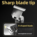 Professional Digital Display Hair Clipper, Multi-Accessory T-Blade Trimmer for Bald Heads & Hair Carving—Black
