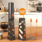 Rechargeable Mini Electric Milk Frother, Portable Handheld Coffee Foam Maker & Egg Beater—Orange
