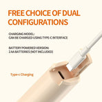 Rechargeable Mini Electric Milk Frother, Portable Handheld Coffee Foam Maker & Egg Beater—Orange