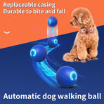 Smart Pet Jumping Ball, Automatic Obstacle Avoidance Electric Dog Toy, Bite-Resistant Toy for Dogs & Cats—Blue