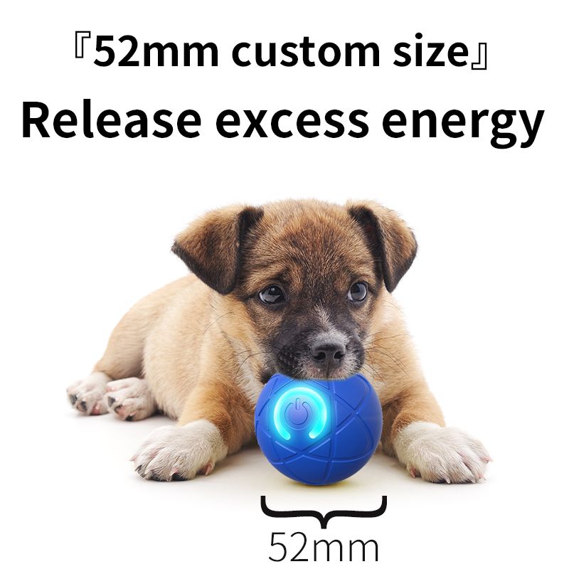 Smart Pet Jumping Ball, Automatic Obstacle Avoidance Electric Dog Toy, Bite-Resistant Toy for Dogs & Cats—Blue