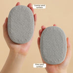 Handheld Body Scrubber with Replaceable Cloth Cover, Double-Sided Exfoliating Bath Brush—Green