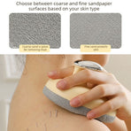 Handheld Body Scrubber with Replaceable Cloth Cover, Double-Sided Exfoliating Bath Brush—Green