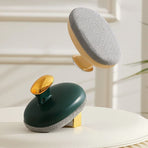 Handheld Body Scrubber with Replaceable Cloth Cover, Double-Sided Exfoliating Bath Brush—Green