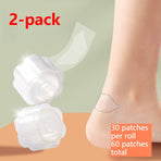 2-Pack Roll of Invisible Anti-Blister Stickers, Heel Wear-Resistant Pads, Waterproof Multi-Purpose Anti-Friction Tape—Transparent
