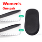Women's Silicone Invisible Height-Increasing Heel Insoles, Comfort Elevator Half Insoles for Sneakers—3 cm Height—Black