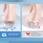 Men's Silicone Invisible Height-Increasing Heel Insoles, Comfort Elevator Half Insoles for Sneakers—1 cm Height—Black