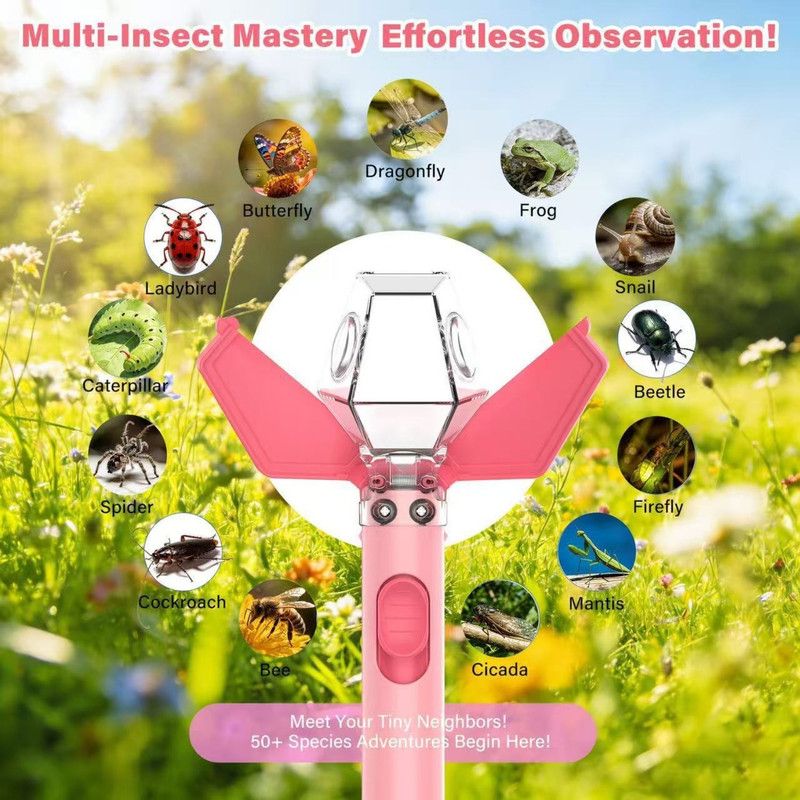 Kids Insect Catcher, Outdoor Bug Viewer, Nature Exploration Educational Toy—Blue