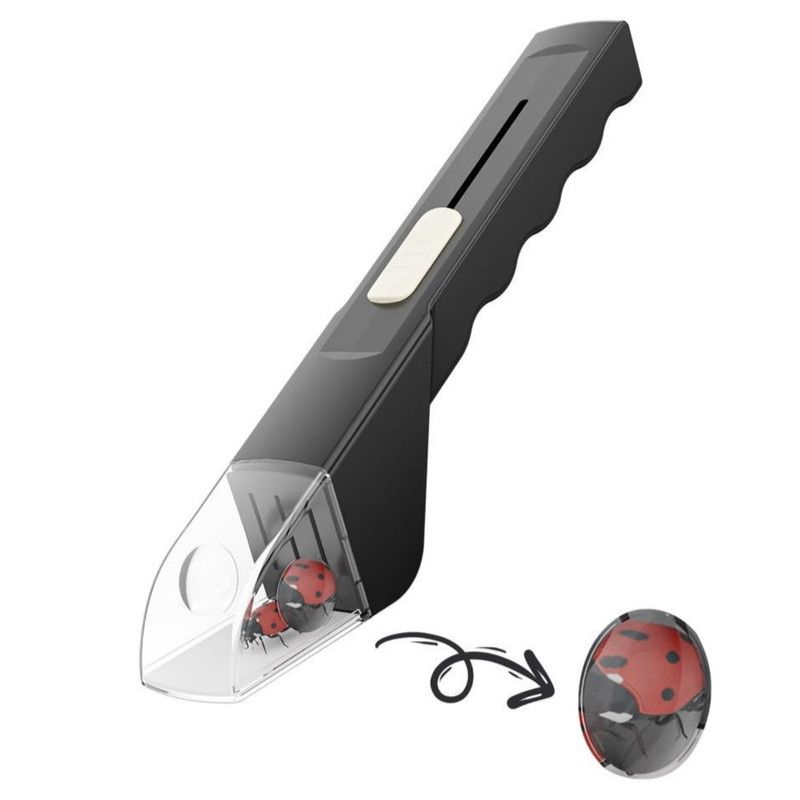 Handheld Insect Catcher with Magnifier, Bug Viewer, and Tweezers—Kids' Outdoor Bug-Catching Tool—Black