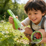 Handheld Insect Catcher with Magnifier, Bug Viewer, and Tweezers—Kids' Outdoor Bug-Catching Tool—Black