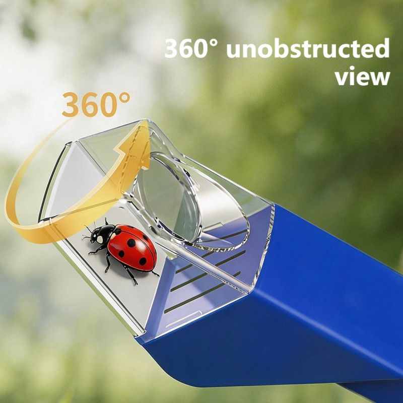 Handheld Insect Catcher Viewer, Kids' Outdoor Bug Box with Magnifier, Nature Science Catching Tool—White