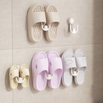 1 piece, Retractable Suction Cup Slipper Rack, No-Drill Wall-Mount Slipper Hook