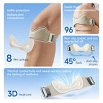 Silicone Air Cushion Patella Knee Strap, Adjustable, Non-Slip, Breathable Knee Support—Gray