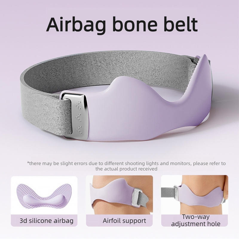 Silicone Air Cushion Patella Knee Strap, Adjustable, Non-Slip, Breathable Knee Support—Purple