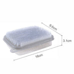 Double-Sided Fruit and Vegetable Cleaning Brush, Flexible Multi-Purpose Kitchen Washing Brush—Gray