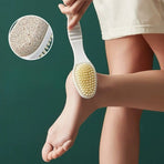 2-in-1 Foot File, Dual-Sided Stone Foot Scrubber for Callus and Dead Skin Removal—White