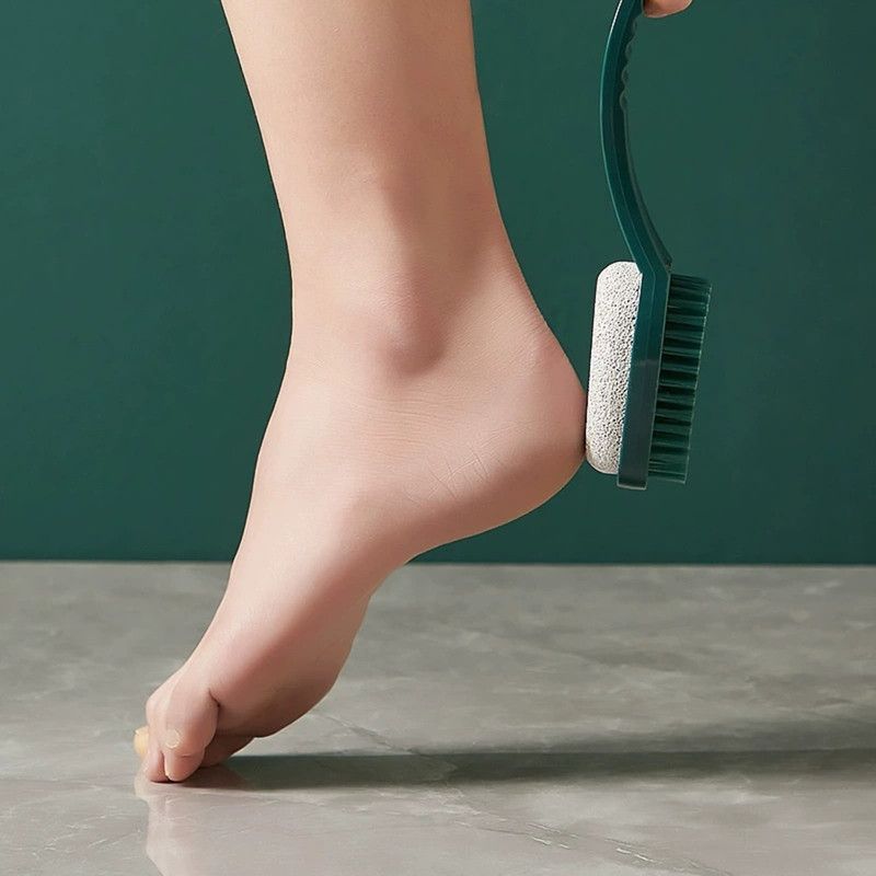 2-in-1 Foot File, Dual-Sided Stone Foot Scrubber for Callus and Dead Skin Removal—White