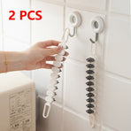 2‑Piece Flexible Gap Cleaning Brush Multi‑Purpose Soft Bristle Brush for Kitchen Bathroom Faucet