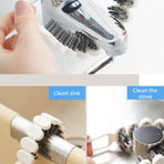 2‑Piece Flexible Gap Cleaning Brush Multi‑Purpose Soft Bristle Brush for Kitchen Bathroom Faucet