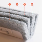 2-Piece 2-in-1 Detachable Window Groove Cleaning Brush (No-Dead-Gap Brush for Door & Window Slots) - Gray