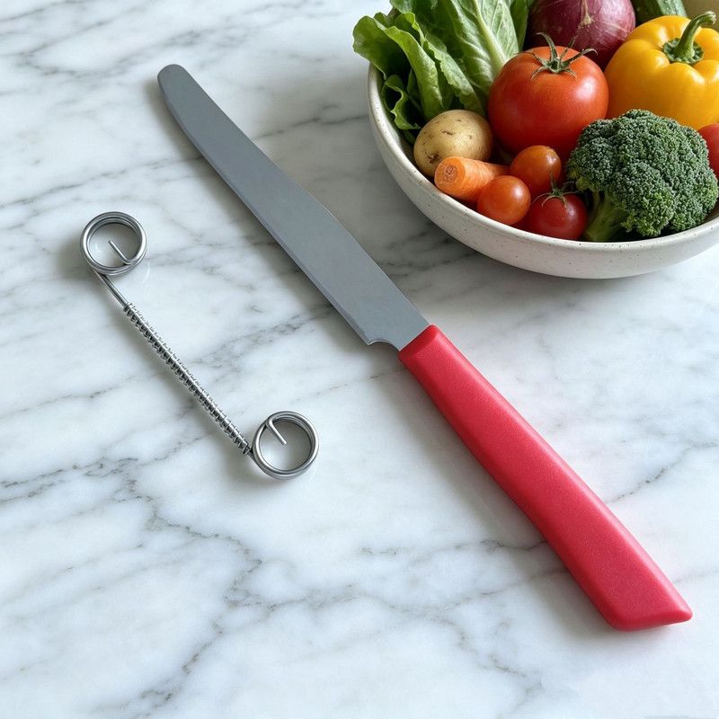 2-in-1 Stainless Steel Spring Peeler, Fruit and Vegetable Slicer, Peeling Tool—Black