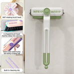 Multifunctional Rotating Gap Brush 3-in-1 Dead-Corner Cleaning Brush for Bathroom Floors—Green